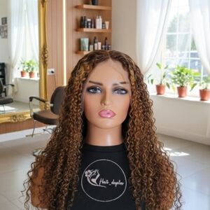 Luxurious Curly Brown Wig